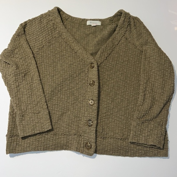 Two By Vince Camuto Womens Buttondown Cropped Lag & Look Waffle Sweater XXL - Picture 12 of 13